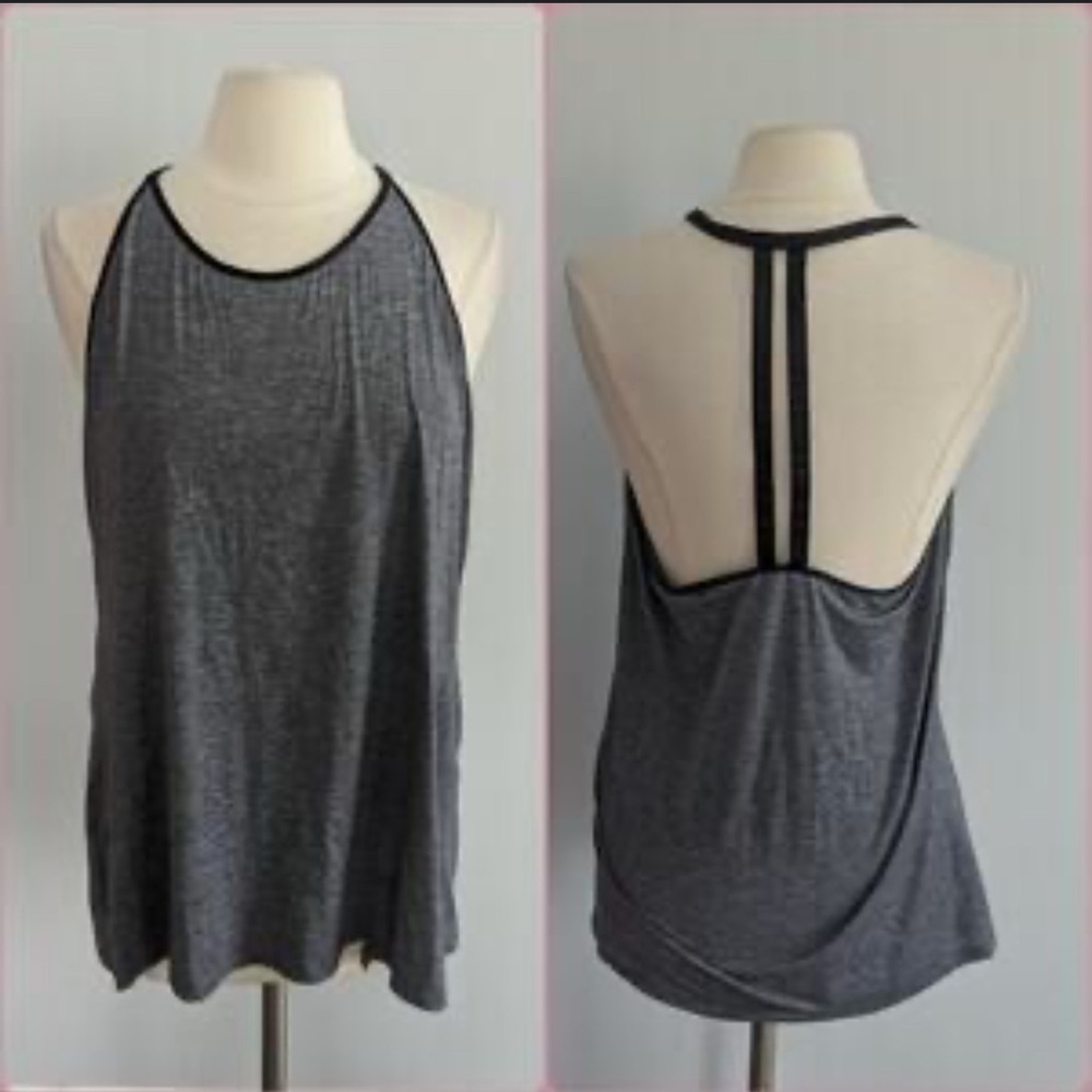 Athleta Gray Relaxed Backless Tank Top